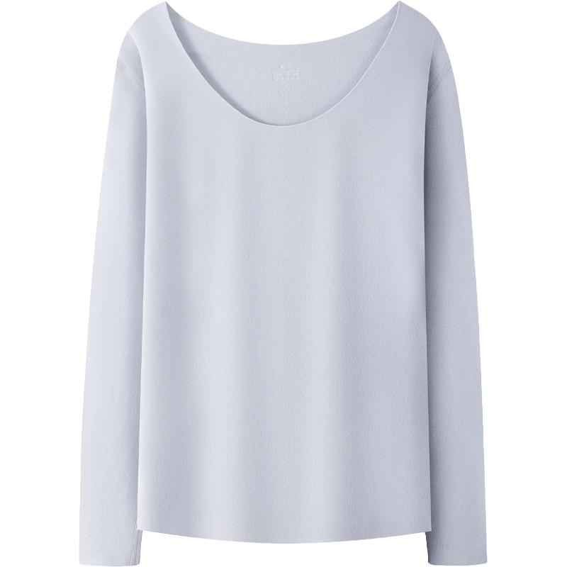  德绒无痕保暖内衣女士加厚加绒低领打底衫单件上衣秋衣冬季