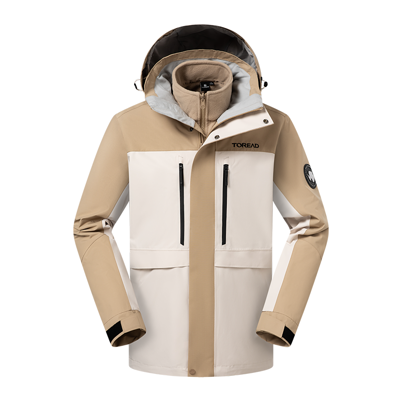 探路者  男式套绒冲锋衣