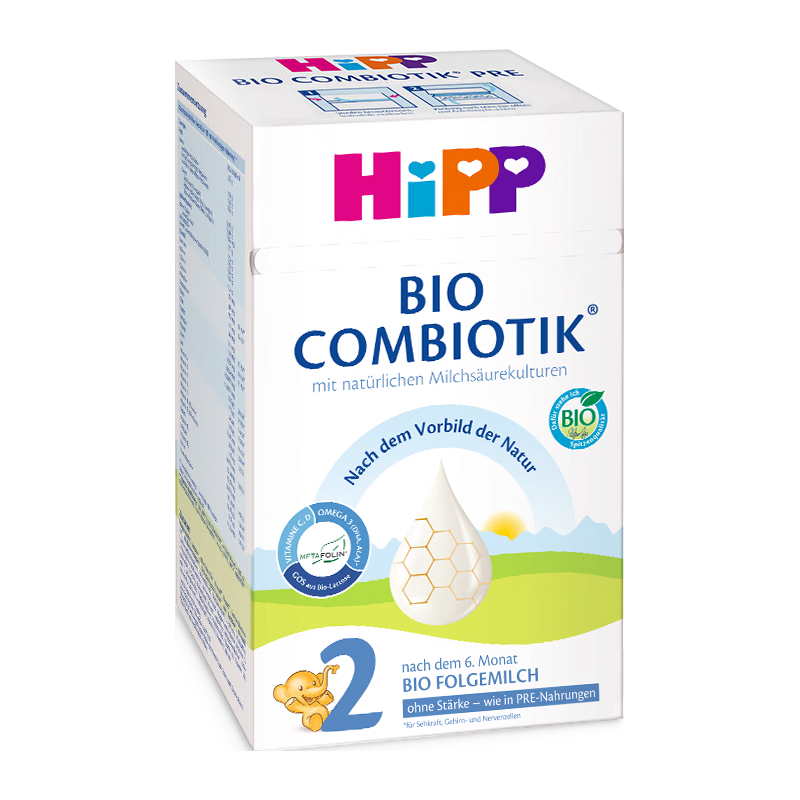 HiPP喜宝益生菌系列 婴幼儿牛奶粉新生早产儿婴幼宝宝防腹泻 CMK 2段（6-10个月） 600g/盒