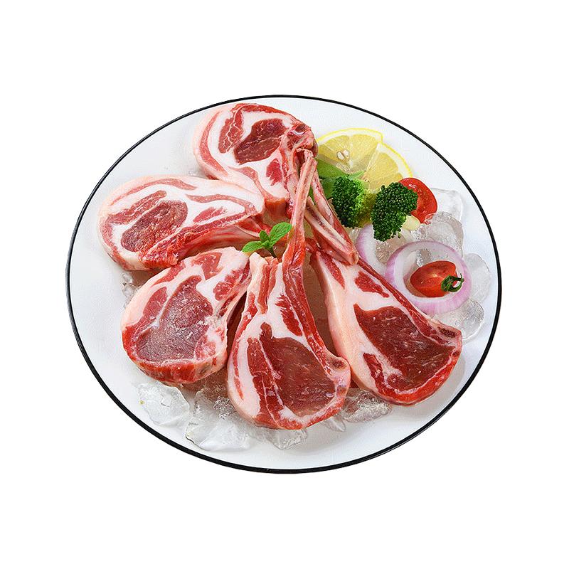 三疆牧羊 新疆羊肉 法式羊排1000g 生鲜国产原切阿勒泰羔羊肋排 羊腿西餐烧烤食材 1000g 原切法式羊排