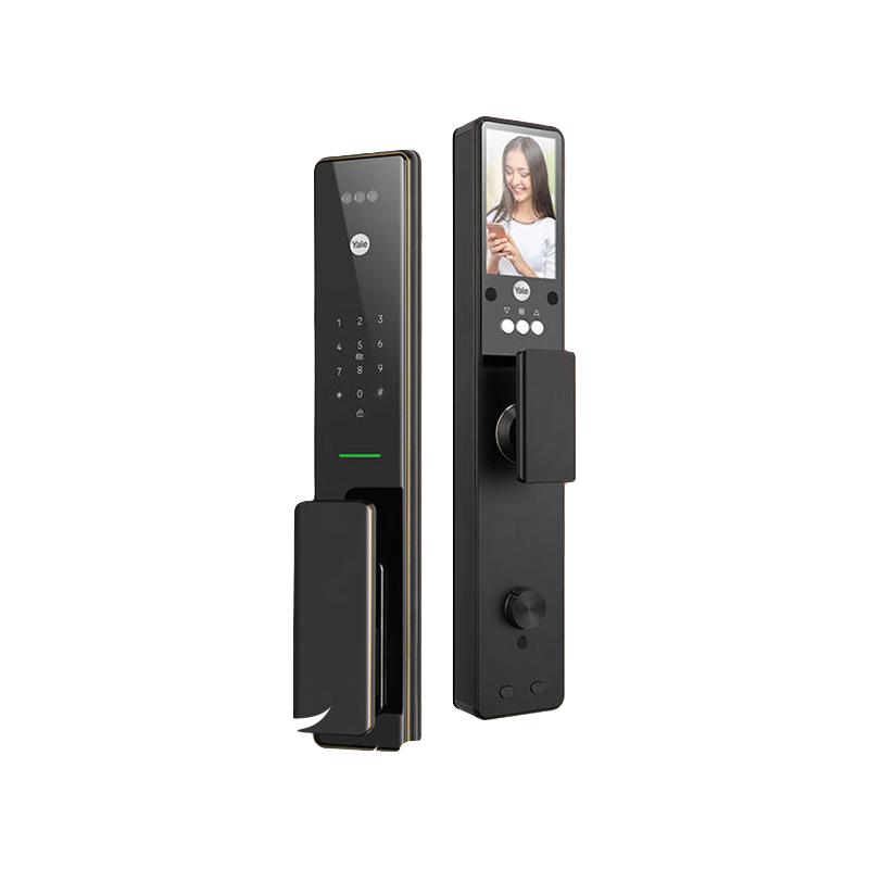 耶鲁指纹锁 智能门锁Yale全自动指纹锁家用防盗门智能锁电子锁 YH1301RN黑色-人脸款