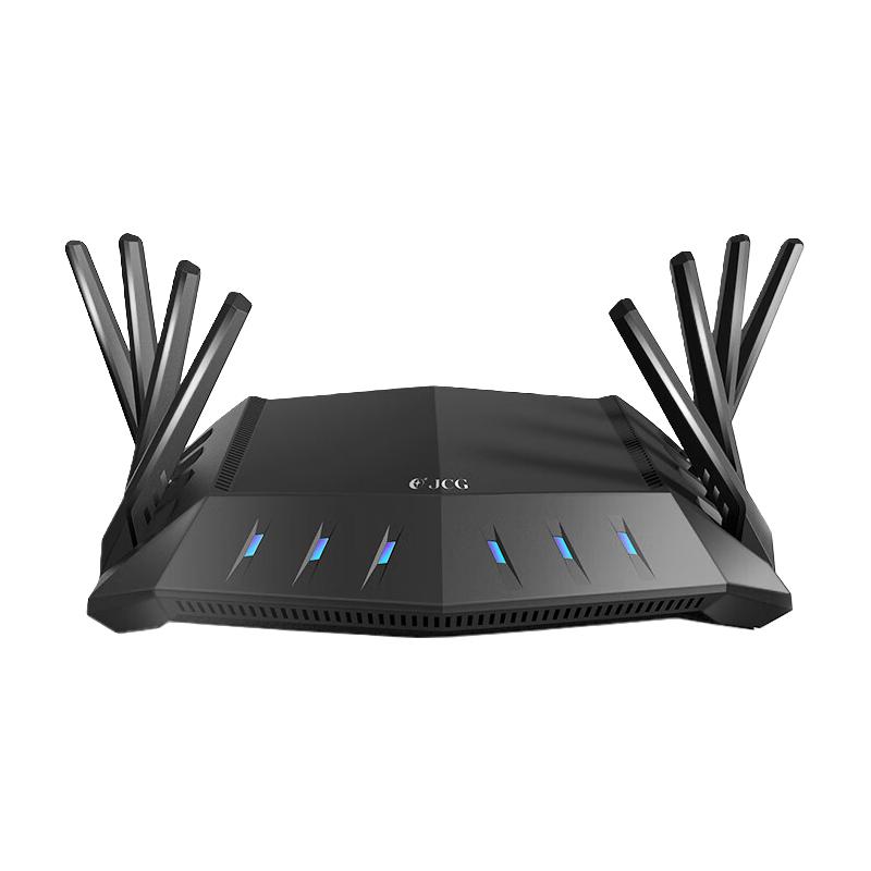 JCG 捷稀 JHR-AC876Q 三频3000M 企业级千兆家用无线路由器 Wi-Fi 5（802.11ac）黑色