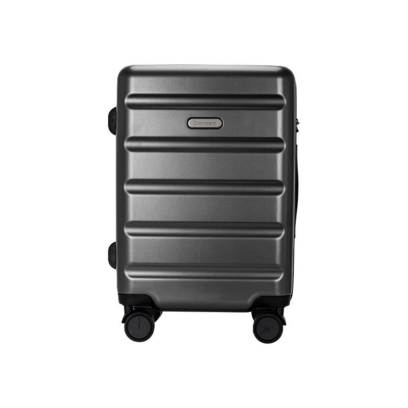 威豹 WINPARD行李箱PC箱男女拉杆箱防刮耐磨20英寸登机箱万向轮密码箱 矿物灰 24英寸托运箱