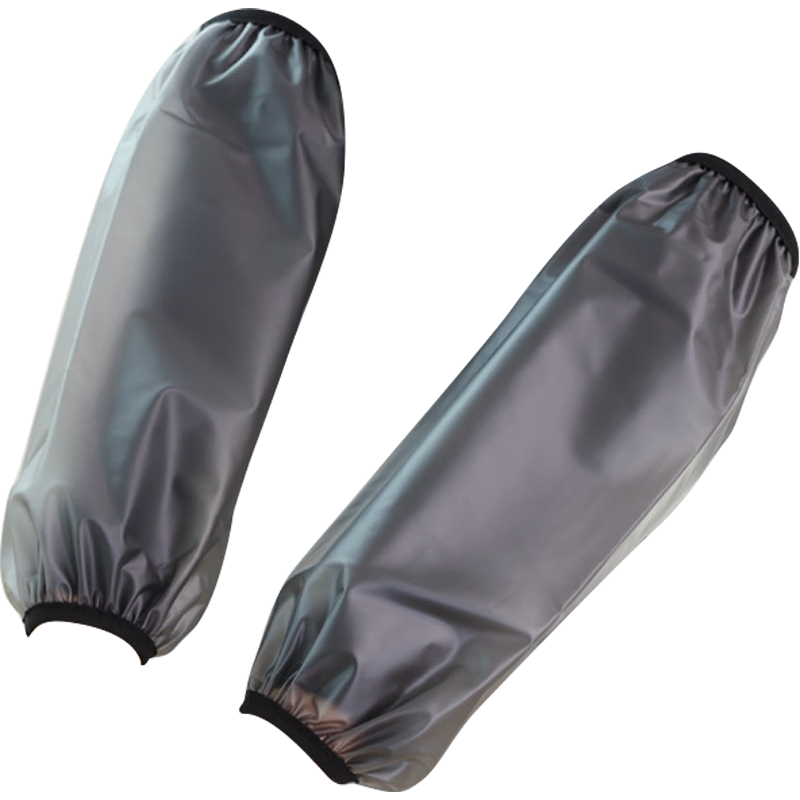 诗佩琪（SVORIAHI）TPU防水袖套男士加长款皮套袖厨房防油防脏透明工作护袖加厚耐磨 TPU透黑（22305） 1双