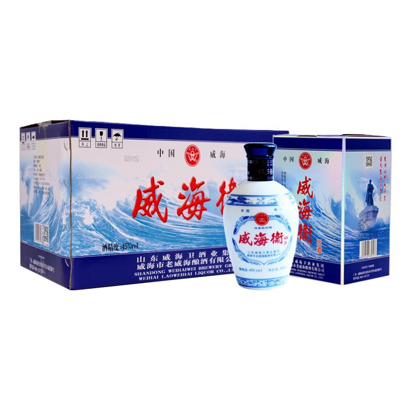 威海卫45度白酒 450ml浓香型  45%vol 450mL 6瓶 整箱6瓶
