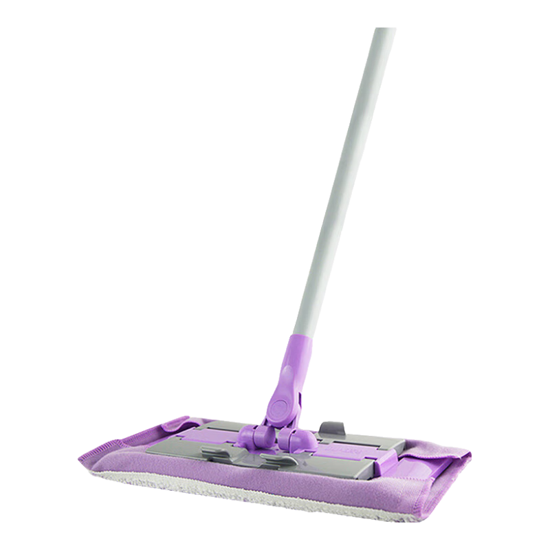 妙潔 妙洁夹布平板拖把家用一拖净 干湿两用办公室拖布懒人地拖墩布 夹布拖把