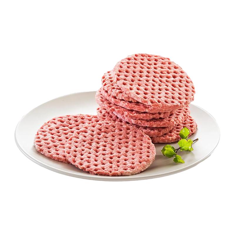 宾西原切安格斯牛肉饼 谷饲纯牛肉0添加儿童早餐汉堡肉饼480g/盒