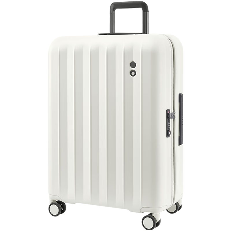  愛可樂 ECHOLAC   万向轮行李箱旅行箱防刮TSA密码锁拉杆箱多巴胺拉杆登机箱PC232 月光白Plus 20英寸