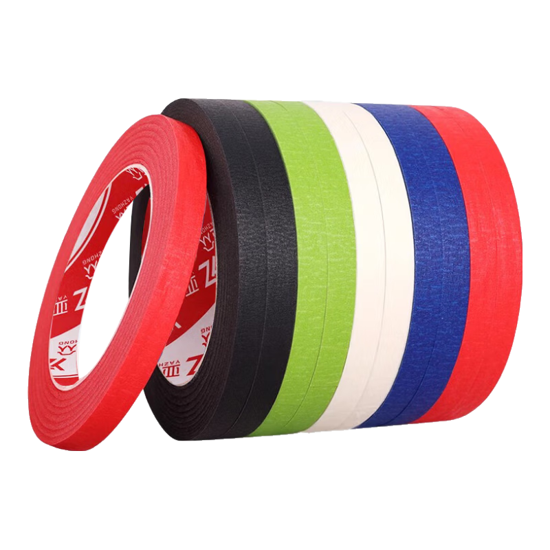 亚众 彩色美纹纸胶带喷漆遮蔽加厚美术美缝分色墙面无痕装饰贴边手撕保护膜 白色 10mm宽*50米 1卷装