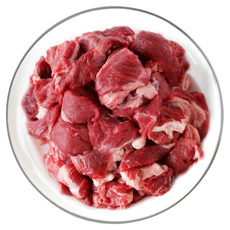 Kerchin 科尔沁 原切筋头巴脑500g*3袋共1500g有筋有肉内蒙国产谷饲生鲜牛肉