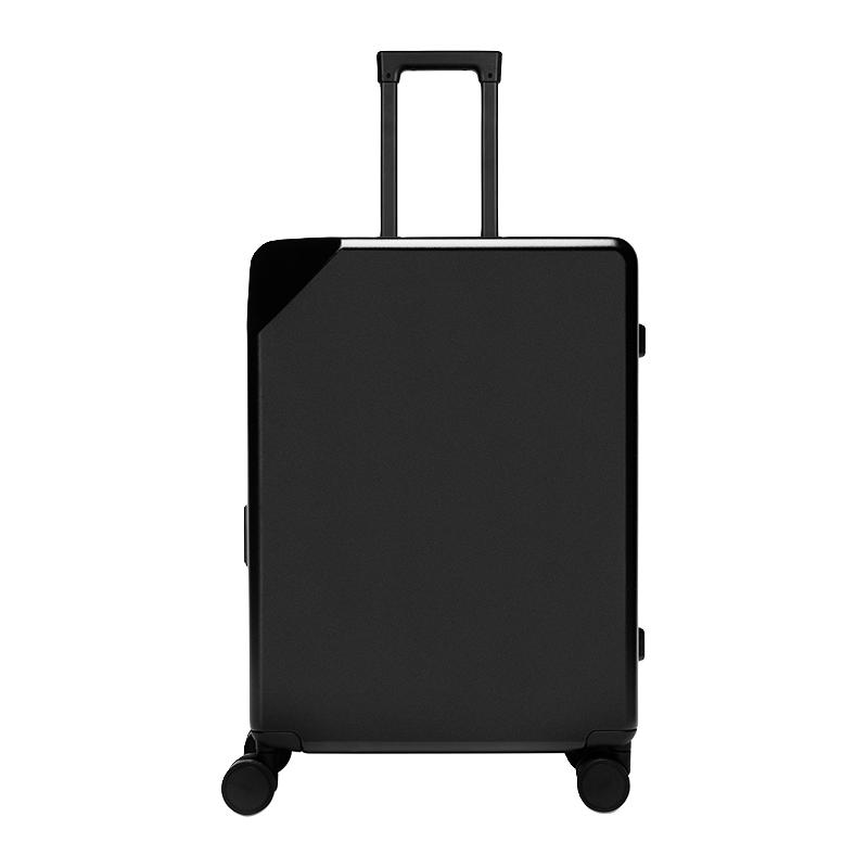 alloy  拉杆箱 时尚轻奢男女通用密码旅行箱静音24英寸黑色竖版磨砂M