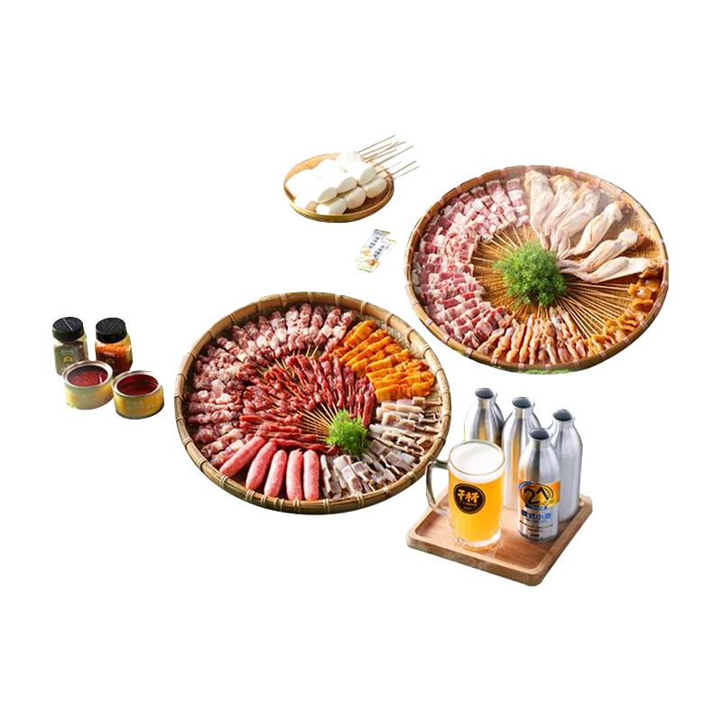  木屋烧烤 新鲜 烧烤半成品食材套装  4-6人套餐 包装 8.2