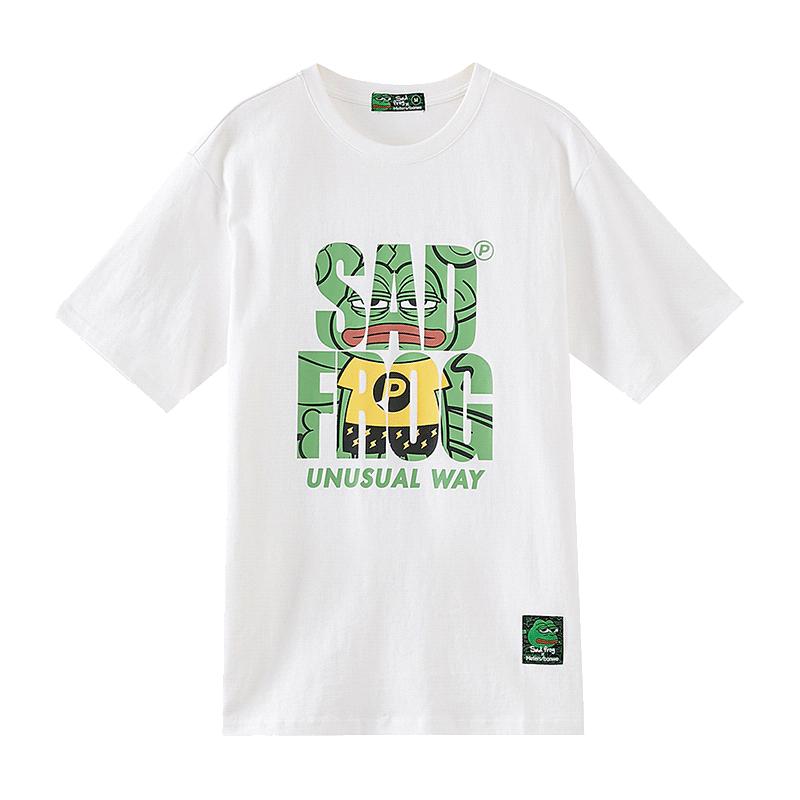 Meters bonwe 美特斯邦威 悲伤蛙联名系列 男女款短袖T恤 618008