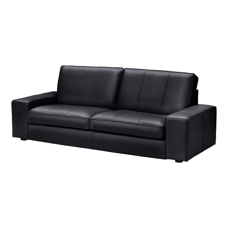 宜家（IKEA）KIVIK奇维三人真皮沙发头层牛皮欧式简约时尚客厅家居