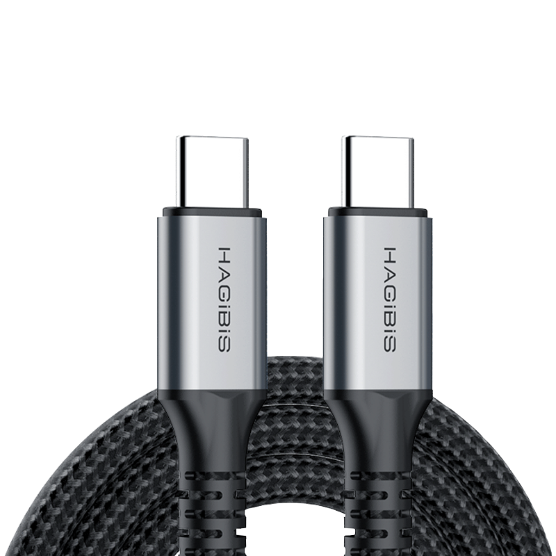 海备思Type-C全功能数据线USB3.2gen2弯头公对公PD100w快充充电线4K视频线适用苹果iPhone15华为笔记本 弯头1.2米