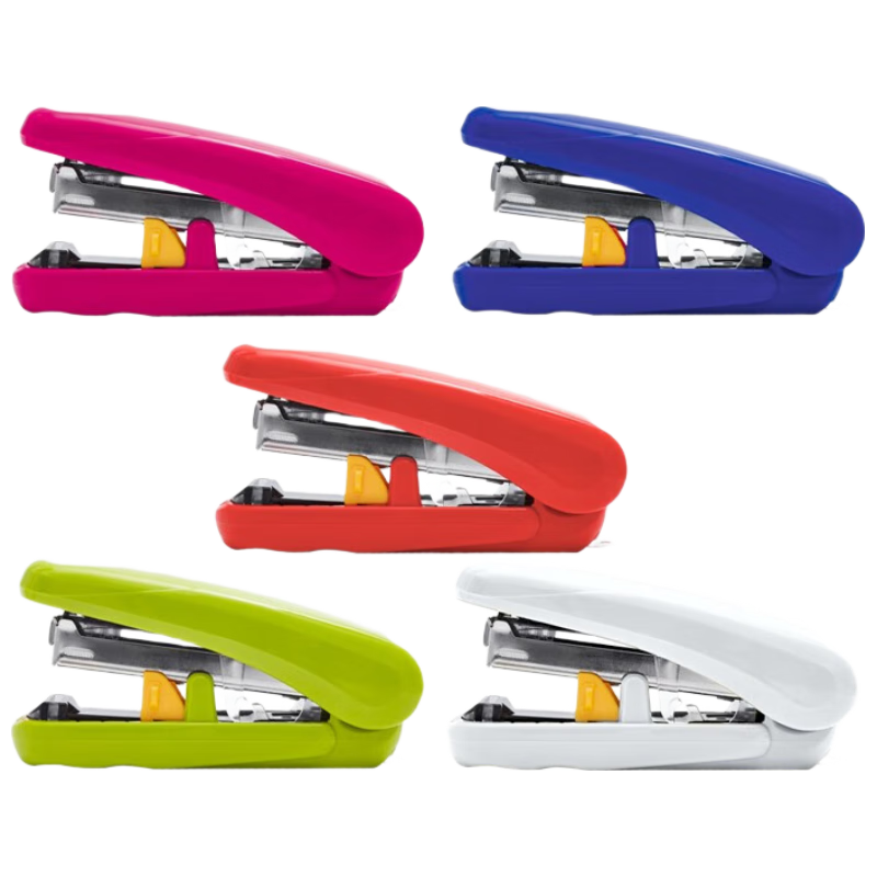 普乐士（PLUS）可调节深度省力型平针迷你强力钉书机 学生办公家用订书器啪嗒订书机 ST-010XH_