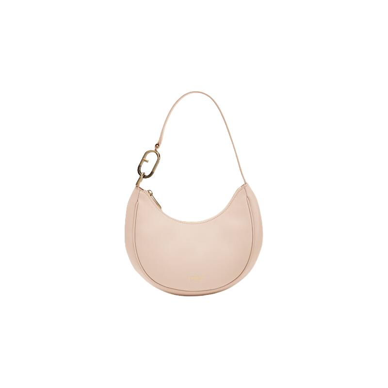 FURLA芙拉PRIMAVERA 2022年早春新品女士月亮型小号腋下包 浅粉色