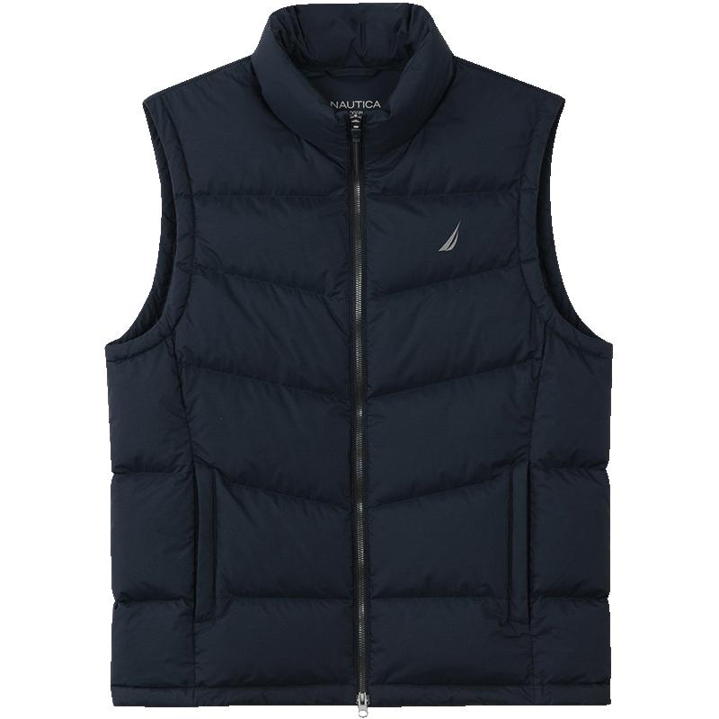 NAUTICA/诺帝卡男装冬季防轻泼水肌理感保暖羽绒马甲JO4321