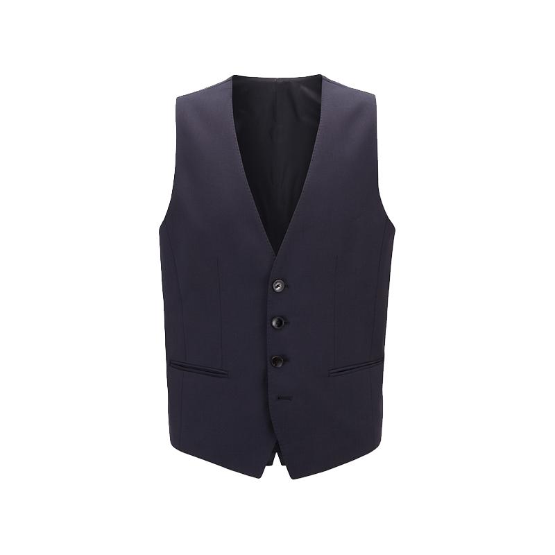 BOSS 男士秋季商务休闲都市通勤羊毛西装马甲