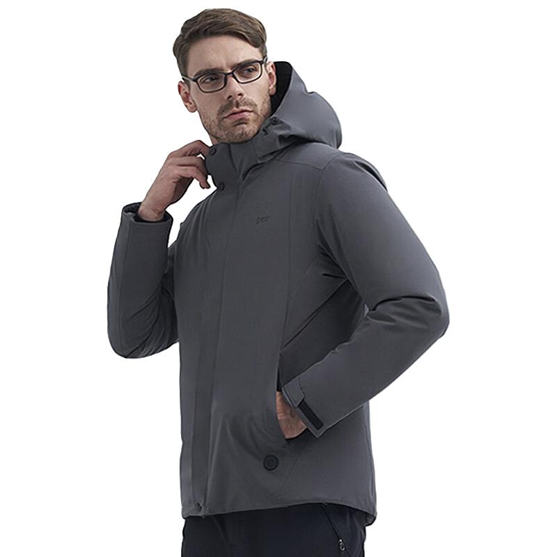 SANFO PLUS 三夫户外阿波罗智能加热棉服APP精准控温新雪丽户外防寒服防泼水 碳灰 L