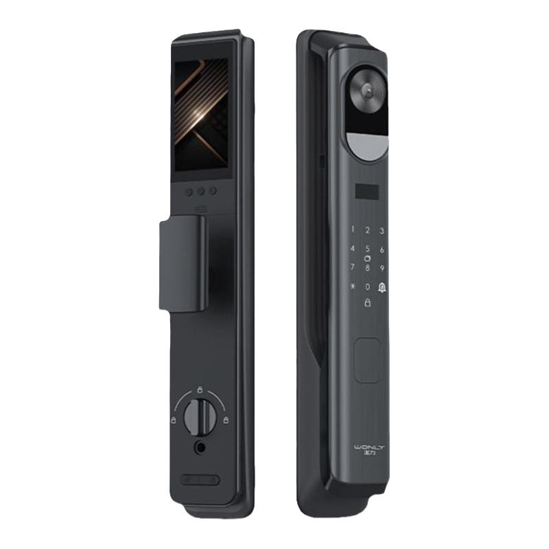 WONLY 王力 智能指纹密码锁家用摄像头可视猫眼人脸抓拍电子门锁S935