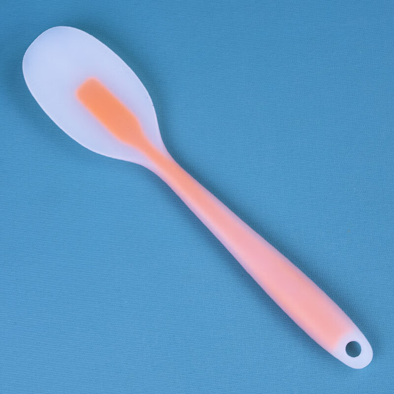 妙普乐成人硅胶勺子食品硅胶勺子大人吃饭硅胶勺小号铲宝宝小学生专用吃 半透勺
