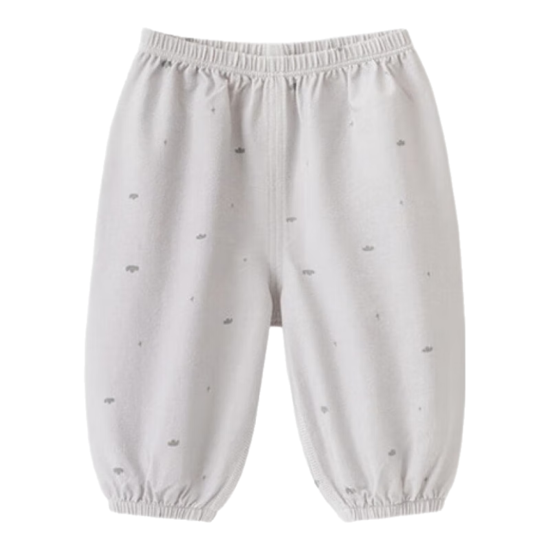 乖奇熊UPF50+防紫外线婴儿防晒裤夏季薄款宝宝凉感莫代尔休闲长裤子防蚊 星空紫/夜空小云 100cm