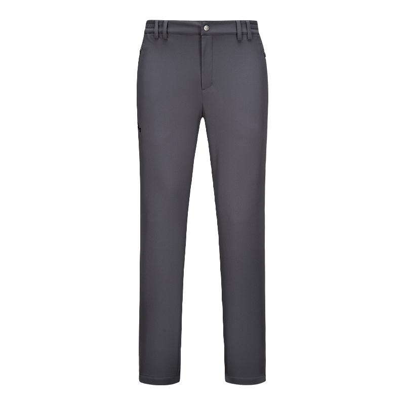 salewa沙乐华户外软壳冲锋裤男女春季加绒保暖防风登山运动长裤子（L、深灰-男款）