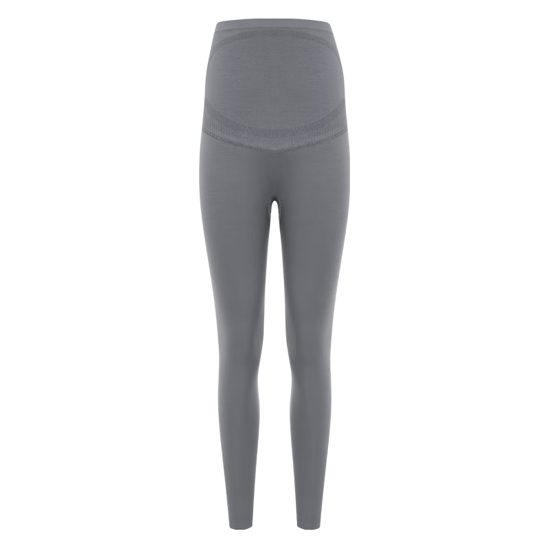 全棉时代装秋冬打底裤无缝一体织弹力百搭高腰托腹鲨鱼裤 灰160