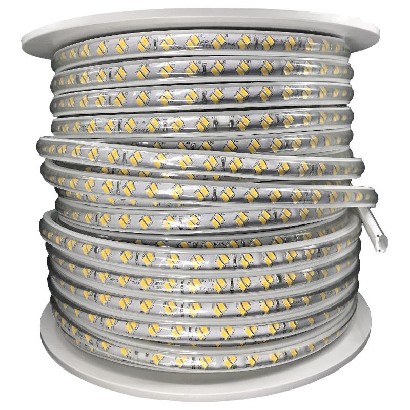 灯带led灯条超亮客厅吊顶家装三色变光软灯条户外防水线形灯220v