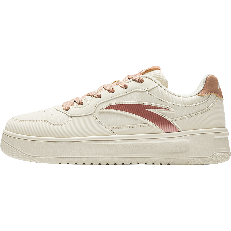 安踏板鞋女2025秋季轻便厚底小白鞋女款运动鞋休闲鞋