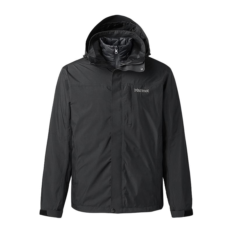 Marmot 土拨鼠 男士运动羽绒服  R47390-001 曜石黑 M