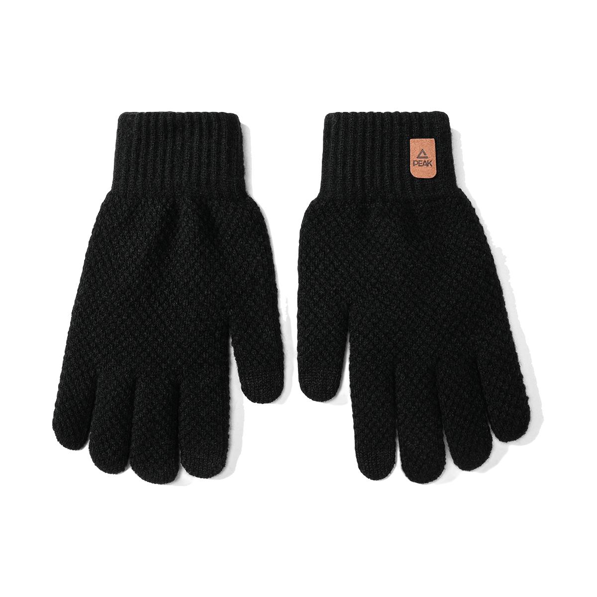 匹克 【可触屏】男女保暖手套针织毛线户外运动骑行骑车防寒手套