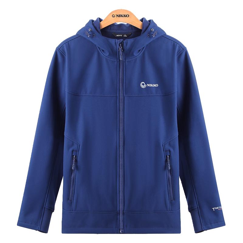 NIKKO 日高 新品户外软壳衣男秋冬连帽外套女防水防风加绒登山服