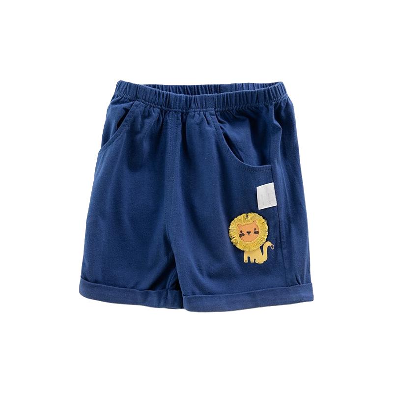 欢喜小熊婴儿夏季短裤休闲裤男童夏款纯棉薄款运动裤宝宝洋气时髦夏装裤子 缤纷乐园 100(建议2-3岁.身高90-100cm)
