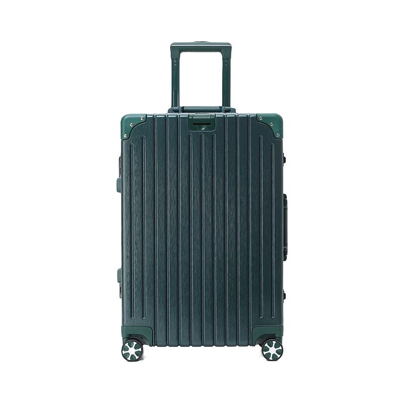 波斯丹顿（BOSTANTEN）万向轮铝框拉杆箱男女大容量行李箱短途出行登机箱商务旅行密码箱 墨绿色 20英寸