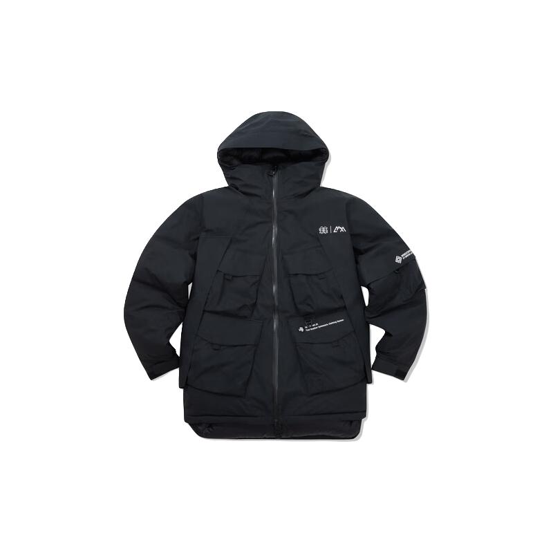  X COMFY联名可隆 KOLON SPORT羽绒服 款户外防泼水防风鹅绒夹克 LUDJ3WT919-BK 黑色 170/M