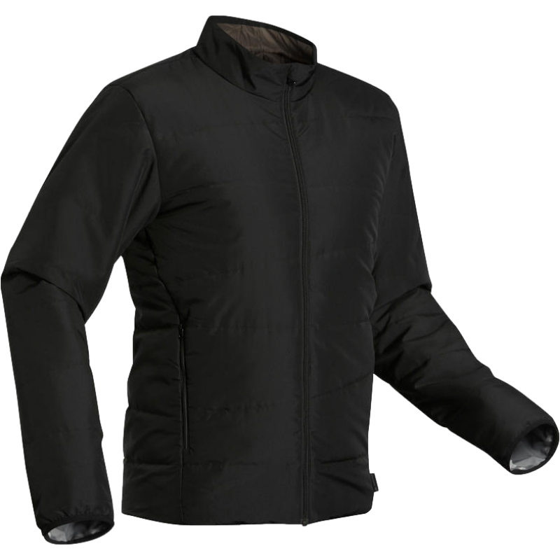 DECATHLON 迪卡侬 户外运动保暖舒适男式填充棉服夹克 FORCLAZ Arpenaz 20 黑色 2121843