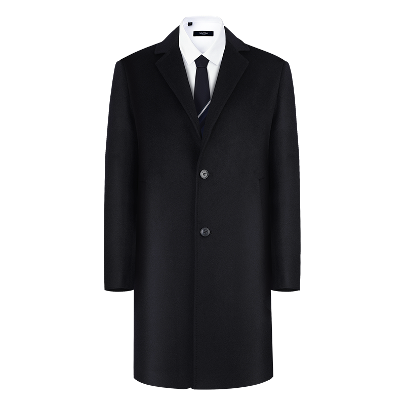Nautica Tailored【100%绵羊毛】商务正装大衣外套