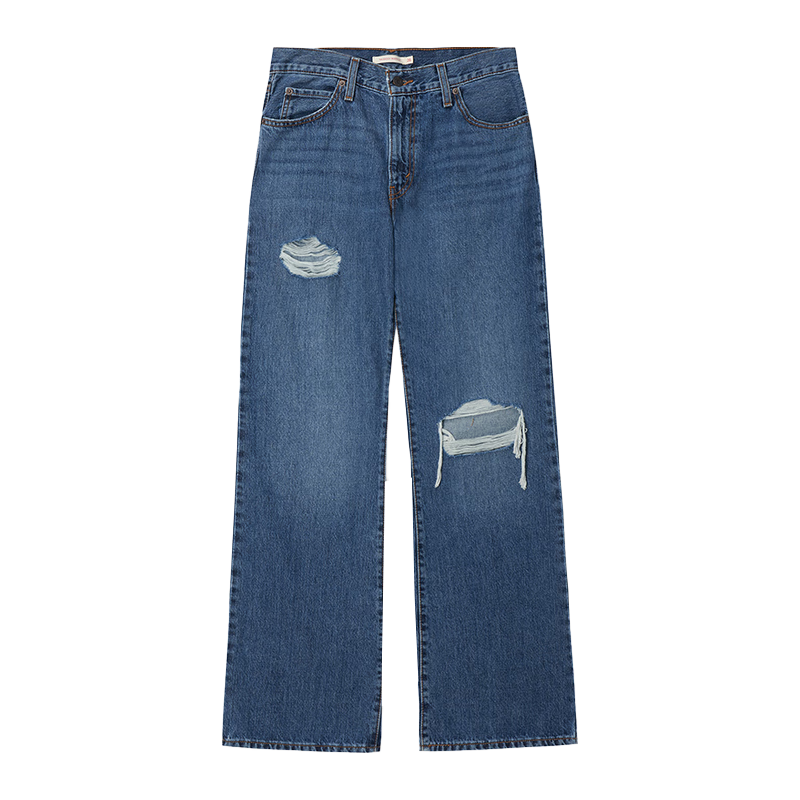 Levi's 李维斯 女士BAGGY宽松休闲牛仔长裤 A8716-0004 女士牛仔裤 深蓝色 25 31