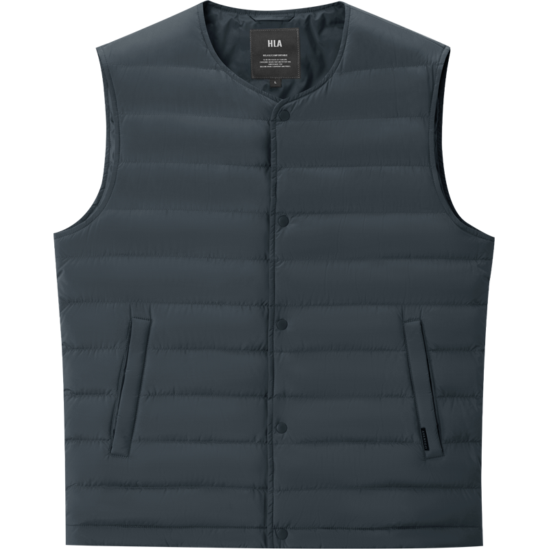 【90%白鸭绒】23冬季轻商务经典男士羽绒背心马甲