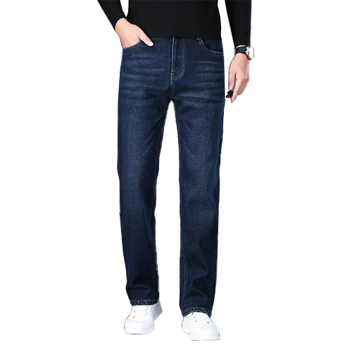 【热销款】加绒牛仔裤男裤马骝磨白男士牛仔裤加绒裤子男士休闲裤