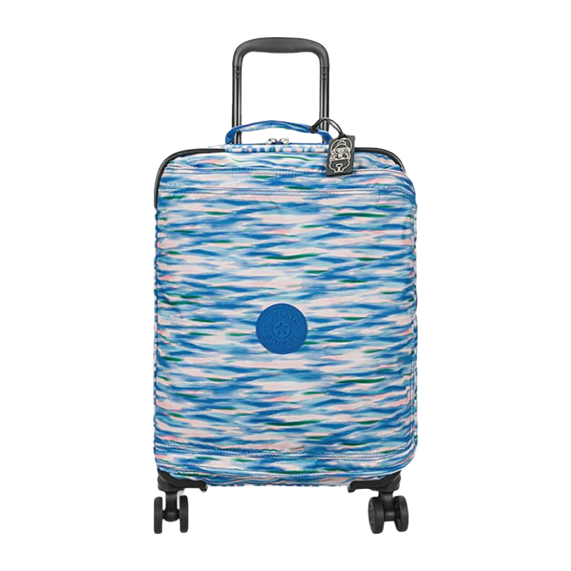 凯普林 kipling男女款2024春季大容量行李箱拉杆箱SPONTANEOUS S 稀释蓝粉印花