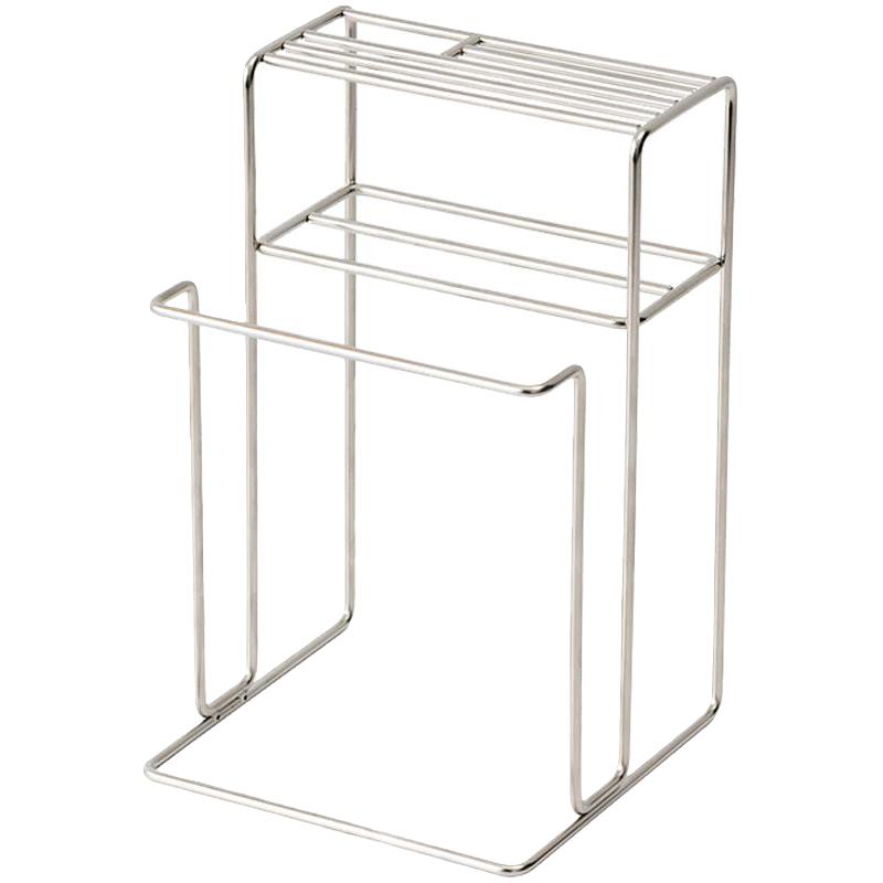 無印良品 MUJI 無印良品  不锈钢厨具收纳架 银色 214X136X132.5mm