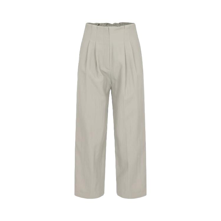 女士压褶设计高腰显瘦气质摩登阔腿长裤