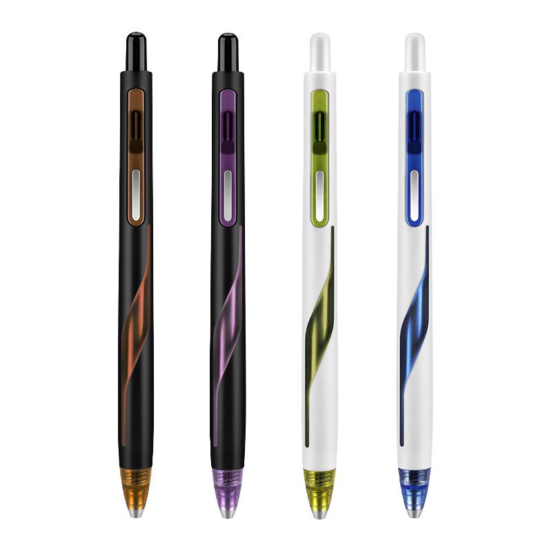点石文具闪电时空舱低重心黑色按动中性笔速干太空舱笔签字办公考试静音高颜值刷题笔水笔DS-0157