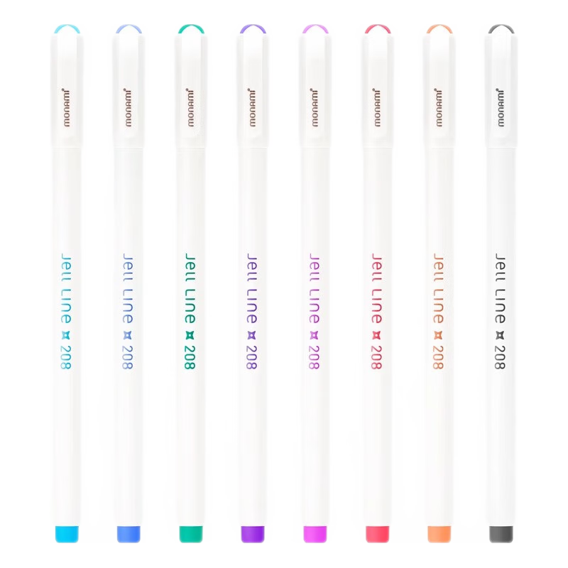 monami 慕那美 02037Z08 拔帽中性笔 混色 0.4mm 8支装