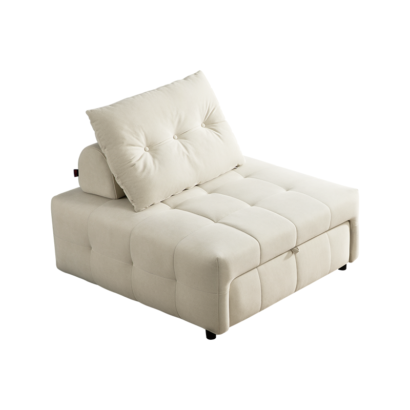 奶油风布艺沙发多功能两用小户型模块化折叠沙发床单人6311