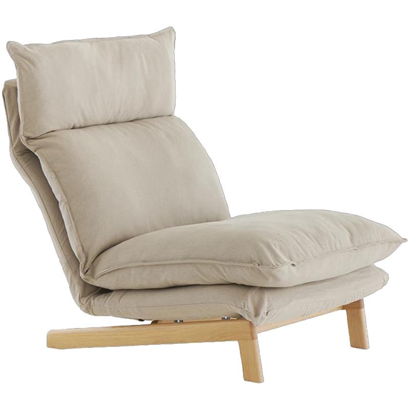 無印良品 MUJI 高靠背斜倚沙发椅/1人座/棉平织（附沙发套）单椅沙发 躺椅