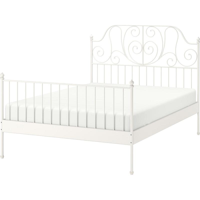 IKEA宜家LEIRVIK莱尔维克双人床现代简约铁艺床轻奢公主床铁架床